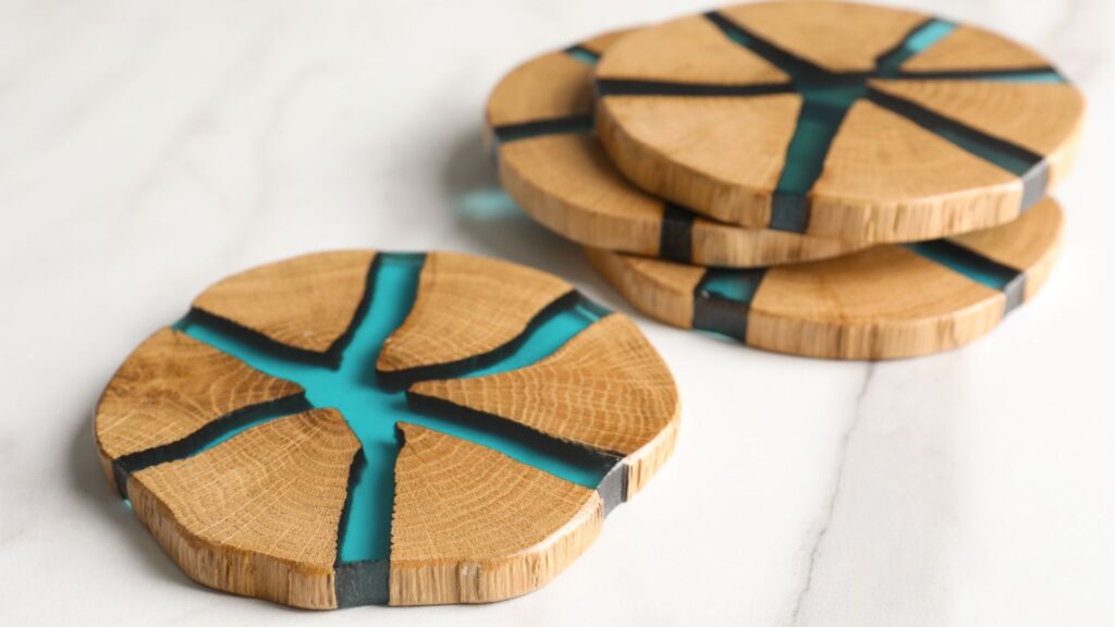 Posavasos con Rodajas de madera