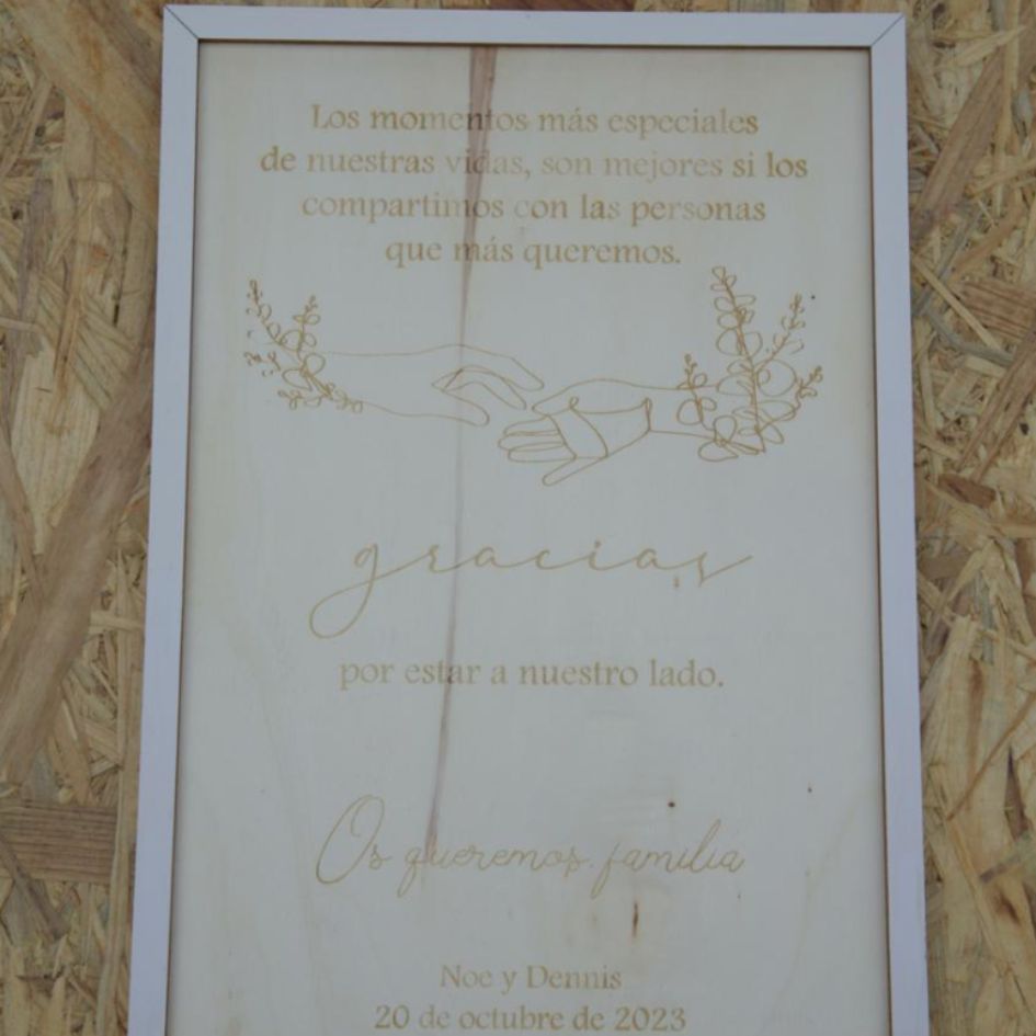 Marcos personalizados artesanales para bodas